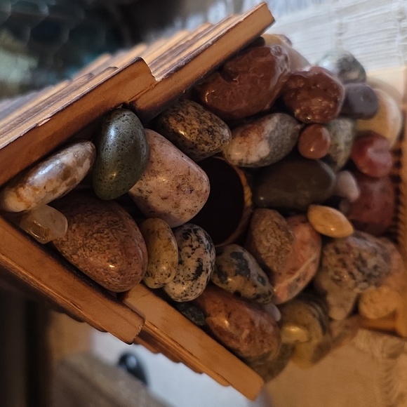 Stone and Wood Handmade Bird House - Picture 9 of 11